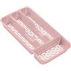 plastific Grande vassoio portaposate per utensili da cucina, organizer da cucina, in plastica resistente, scorrevole (33 x 17,5 x 4,3 cm, sottile, rosa)