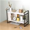 MOTT 50 Scaffale organizzatore da scrivania per ufficio, scaffale per organizer in legno, piccolo espositore per ornamenti, organizer da tavolo per cucina, ufficio, scuola