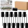 WEGREAT Portacandele a bastoncino, 12 pezzi: metallo nero per candele < 25 mm, candele fai da te, corona dell'Avvento, decorazione