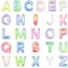 SOFPLATE 26 pz Perline con Lettere Europee Grandi Perline In Acrilico Dell'Alfabeto Sfuse Multicolore Arcobaleno Grandi Fori Ciondoli con Iniziali Distanziatori Sciolti per La Creazione di Gioielli Br