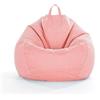 DOTBUY-SHOP Pouf Poltrona a Sacco Gigante,Colore Solido Bean Bag Bambini & Adulti (Senza Imbottitura), Morbido e Accogliente Puffo per Sedersi Poltrona da Lettura per Soggiorno (M,Rosa)