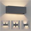 Coinmit 30W LED Applique da interno, 3000K, IP65 Luce da parete da esterno, fascio luminoso dimmerabile, Luce da parete della casa, per interni ed esterni, patio, soggiorno, Antracite