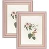 YoHyien Set di 2 Cornici Foto Vintage 15x20 cm, Cornici Portafoto Shabby Chic da Parete e Tavola, Quadro Portafoto Decorative da Appendere Al Muro, Orizzontale e Verticale (Rosa, 15 x 20 cm)