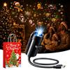 ELMVAR Proiettore Natalizio HD Plug-and-Play con 10 Scene Festive, Proiettore Scene Natalizie HD, Luce Notturna Olografica 5D, Senza WiFi o App, Spegnimento Automatico (10PCS)