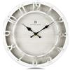 Lafocuse 30cm Orologio da Parete Numeri 3D Design Vintage, Silenzioso Rustico Retro Orologio Bianco, Shabby Chic Decorativo senza Ticchettio per Cucina Soggiorno Camera da Letto