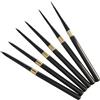 SERYUUT 6 Pennelli di Precisione per Acrilico, Acquerello e Pittura a Olio | 6 pennelli sottili in nylon,misure assortite,per dettagli,linee fini,miniature,modellismo e lavori artistici di precisione