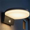 Miratic Applique da Esterno con Sensore di Movimento PIR 4000K LED Bianco Neutro 15W 1300lm Lampada da Esterno Ideale per Terrazza Balcone Giardino IP65 (grigio)