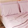 PETTI Artigiani Italiani - Set Lenzuola Cotone Piazza e Mezza Francese 4 Pezzi, Completo Letto con Lenzuolo Sopra, Lenzuolo Sotto con Angoli Elasticizzati e 2 Federe Lenzuola Rosa