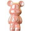 ImyHok Statuette Decorative Casa Statua Orso in Ceramica Soprammobili Moderni Design Camera da Letto Salotto Centrotavola Ornamenti Altezza 18cm (Pink)