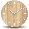 Cander Berlin MNU 2730 B - Orologio da parete in legno silenzioso, 30 cm, moderno, in finitura rovere, senza ticchettio, per cucina e soggiorno, analogico, vintage