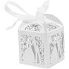 JZK 50 x Scatole regalo per sposi Scatole regalo per ospiti Scatoline piccole per caramelle Scatole per caramelle Decorazioni per la tavola Bomboniere per matrimoni Battesimo Compleanno