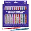 The Quilted Bear Set di aghi a uncinetto - Premium Soft Grip Safari stampa con manico ergonomico in argilla polimerica 12 (2 mm, 2,5 mm, 3,5 mm, 4,5 mm, 5,5 mm, 6,5 mm, 7 mm e 8 mm)
