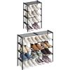 Lifewit Scarpiera Estensibile 42-78,7 cm, Shoe Rack, 4 Ripiani | Scarpiera Salvaspazio, Organizer Scarpe, Porta Scarpe per Ingresso, Esterno, Camera da Letto