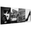 murando - Set di Quadri Moderni Soggiorno, Parigi Bianco e Nero Auto 160x60 | (4 pz. 40x60 cm ognuno), Quadro Moderno, Stampa su Tela, Componibili, Resistenti Allo Sbiadimento, Produzione Europea