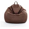 DOTBUY-SHOP Pouf Poltrona a Sacco Gigante,Colore Solido Bean Bag Bambini & Adulti (Senza Imbottitura), Morbido e Accogliente Puffo per Sedersi Poltrona da Lettura per Soggiorno (M,caffè)