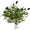 Culinavog 6 pezzi Rami d'ulivo Artificiali, Piante Finte da 30 cm, Doppia Forcella, Rami di Ulivo Finti per Vasi, Decorativi con Frutti di Oliva Piante Finte, per Uso Interno ed Esterno Decorazione Artificiale