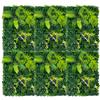 Poyujkyhr 6 Pezzi Parete di Piante Artificiali 3D Realistiche 60x40cm Piante Artificiali da Parete in Plastica Siepe Artificiale Impermeabile e Resistente ai Raggi UV Piante Artificiali da Parete per Balcone