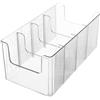 Wablissia Organizer espandibile per cassetti, con divisori regolabili, scatola portaoggetti in PET trasparente, per spezie da cucina, armadietto da bagno, forniture per ufficio e medicine, estensibile (A)
