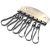 Cyrank Portachiavi in Metallo Portachiavi Compatto, Ganci Portachiavi Fila di Chiavi con 6 Ganci Portachiavi per Realizzare Chiavi Artigianali in Pelle C(Bronzo)