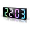 Lafocuse Sveglia Digitale da Comodino 6.7 LED Display, Orologio Digitale da Tavolo con Allarme, Snooze, Luminosità Regolabile, Temperatura, Datario, Sveglia Elettrica per Camera da Letto, Multicolore