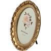 Vibsky Elegante cornice portafoto ovale dorata, 17,8 cm, in resina, da scrivania, idea decorativa per la casa vintage