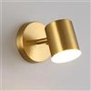 KRUIHAN Lampada da Parete LED Integrata 7W Oro, Rotabile a 350 °, Cambia 3 colori | Applique a cablaggio fisso con paralume acrilico, luce morbida senza sfarfallio, soggiorno, camera comodino, corridoio, scala
