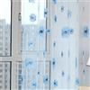 Generic Tende in tulle con girasole, tende per finestre in voile trasparente floreale per soggiorno, tende in garza in poliestere per filtrare la luce, tasca per asta (100 x 200 cm, blu)