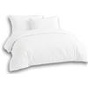 LivinEase Set Copripiumino Matrimoniale - Microfibra Copripiumino 255x200cm + Federe 50x80cm - Copripiumino Bianco