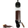 Generic Dispenser per chicchi di caffè, barattolo in vetro da parete, uscita regolabile per fagioli, caramelle, tè e cereali, diametro tubo 9 cm, lunghezza 60 cm