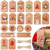 XiLayNeen 100 Pezzi Etichette Regalo di Natale, Tag Regalo di Natale 20 Stili Con Spago, Etichette Natalizie in Carta Kraft per Pacchi Regali di Natalizi e Decorazioni Natalizie
