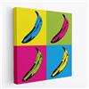 Artis Laboratory Poster Andy Warhol Riproduzione Banane colorate 50x50cm- Stampa su Tela Artistica SENZA CORNICE, Quadri Moderni Soggiorno, Arredo Casa Ufficio, Eco-Friendly, Made in Italy