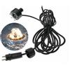 JOUFNING Luce Sommergibile A LED Per Fontana - 6 LED AC12V Luci Subacquee RGB Per Laghetto, Con Connessione A 2 Pin, Per Laghetto, Acquario, Piscina, Giardino, Fontana(Warm White)