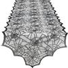 CFifHtOL Tovaglia Halloween Pizzo Ragnatela Nera，14×48inch | Runner da Tavola, Decorazione Vintage, Uso Interno, Feste di Halloween, Addobbi Spettrali