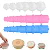 ZexJpr Set di 18 coperchi in silicone estensibili, per ciotole, con coperchio quadrato bianco rotondo e blu rosa, pratico contenitore per diversi contenitori