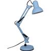 BEL AIR HOME - Lampada da scrivania a LED - Braccio snodato regolabile - Design vintage retro - Portalampada E27 - Ideale per studio e camera da letto - Blu opaco, Metallo
