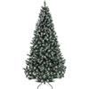 HOMCOM Albero di Natale 210cm con 998 Rami Innevati e Pigne, Verde | Albero di Natale Artificiale, Apertura Automatica, Base Pieghevole
