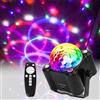 pocrsret Luce stroboscopica colorata a LED da 9 W, per interni ed esterni, per feste da ballo, rave casa, club, karaoke, palcoscenico, decorazioni per feste di Natale e Halloween