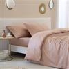 COTTON ARTean Set copripiumone Letto 200 Raso Cotone Egiziano 300 Fili LEUNA Nude, Copripiumino 280x240 + 2 Federe per Cuscini + Lenzuolo con angoli