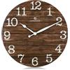 Lafocuse Orologio da Parete Legno Silenzioso Vintage, Rustico Retro Orologio Marrone, Classico Decorativo senza Ticchettio per Soggiorno Camera da Letto Cucina Ufficio 30cm