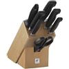 ZWILLING VIER STERNE Set di Coltelli con Ceppo, Marrone, 8 Pezzi