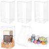 CREATCABIN 20 Scatola Regalo Trasparente 7 x 7 x 14 cm Piccola Scatola per Bomboniere Scatole Plastica per Dolcetti PVC Trasparente Contenitori per Regali Caramelle Cioccolato Biscotti Artigianato