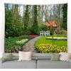 Generic Arazzo da Parete Giardino 150x150 cm Arazzo Parco di Primavera Arazzi Telo da Parete Decorazione per Camera da Letto Soggiorno, dormitorio a-6953