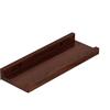 Monbaer Mensole galleggianti, da parete, a forma di U, per soggiorno, ufficio, camera da letto, bagno, cucina, decorazione per la casa in legno (noce scuro, 15 x 60 cm)