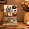 Minchek Lampada Personalizzata con Foto e Dedica Incisa sulla Base, Regalo Anniversario, Lampada in Plexiglass con Base in Legno, Regalo Coppia per Lei Lui, Matrimonio San Valentino