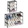 Lifewit Scarpiera Estensibile 42-78,7 cm, Shoe Rack, 3 Ripiani | Scarpiera Salvaspazio, Organizer Scarpe, Porta Scarpe per Ingresso, Esterno, Camera da Letto