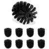 Relaxdays 9X Spazzole di Ricambio per WC, Set da 72, Testine Intercambiabili, Plastica, Filettatura 12mm, D 8cm, Nero