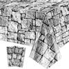 PTECDROTS 2 tovaglie da parete in pietra, tovaglia rettangolare con ciottoli, sfondo stampato con pietre per castello medievale cavaliere forniture per feste di Halloween, 130 x 213 cm