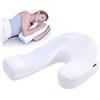 HOMCA Cuscino Memory Foam U-Forma per Dormire Laterale, Bianco, 60x45x17 cm | Cuscino Ergonomico, Doppio Lato Utilizzabile e Foro per l'Orecchio, per un Supporto Ottimale di Collo e Spalle