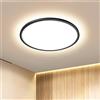 OTREN Plafoniera LED Soffitto 36W, Lampada Bagno Moderna Rotondo 3240LM, Lampadario Luce per Soggiorno, Camera da Letto, Cucina, Ufficio, Balcone, IP44, Ø30CM*H2.4CM, 3000K Luce Calda