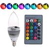 Zerodis E14/E12 Lampadina LED 3W RGB 16 Colori Cambiano Candela Luci Luce con Telecomando Decorazione Atmosfera Romantica per Partito Toilette Corridoio Albergo Bancone Bar Ristorante Occidentale Casa (E14)